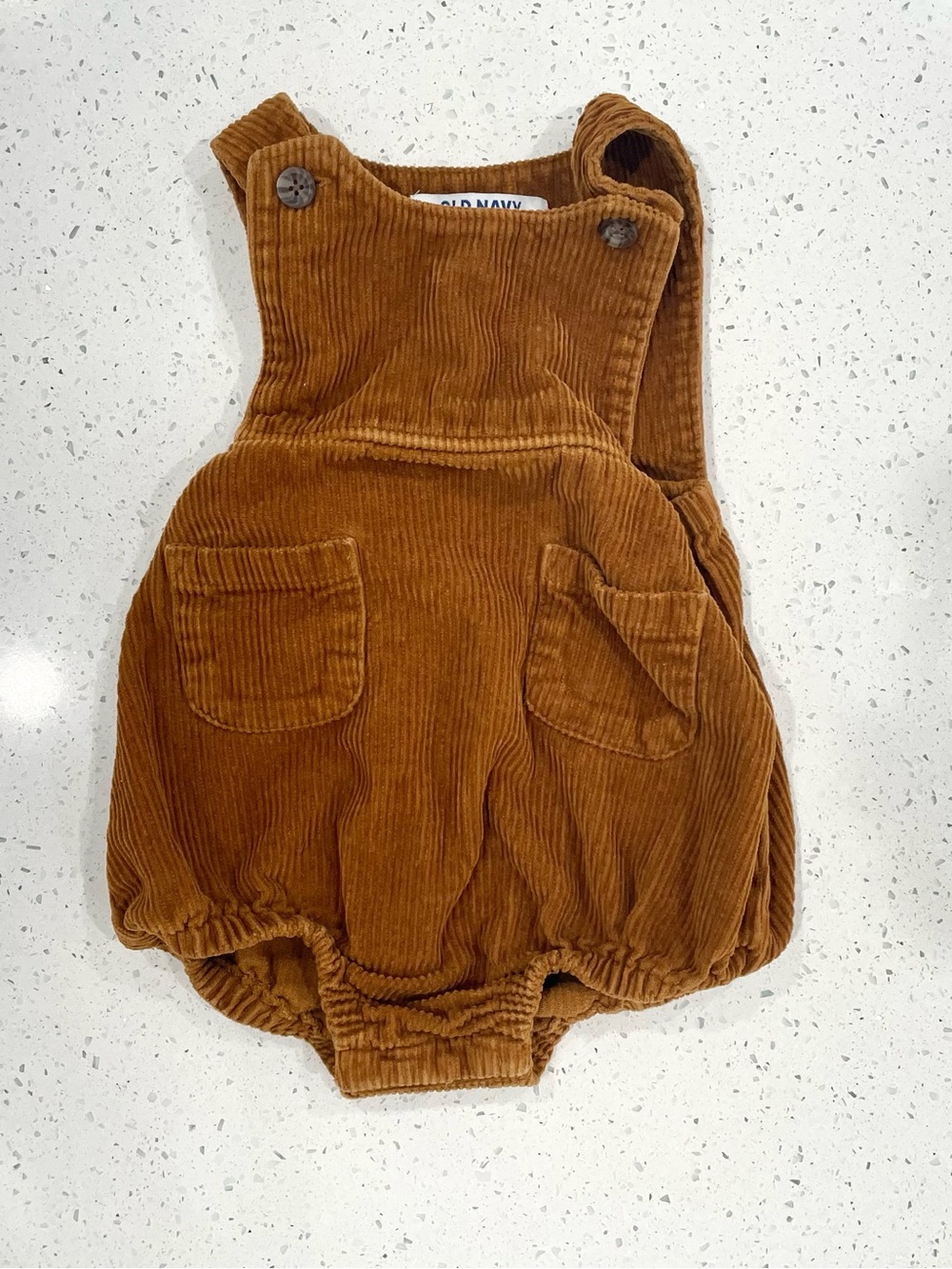 Old Navy Corduroy Bubble Overalls in Rust